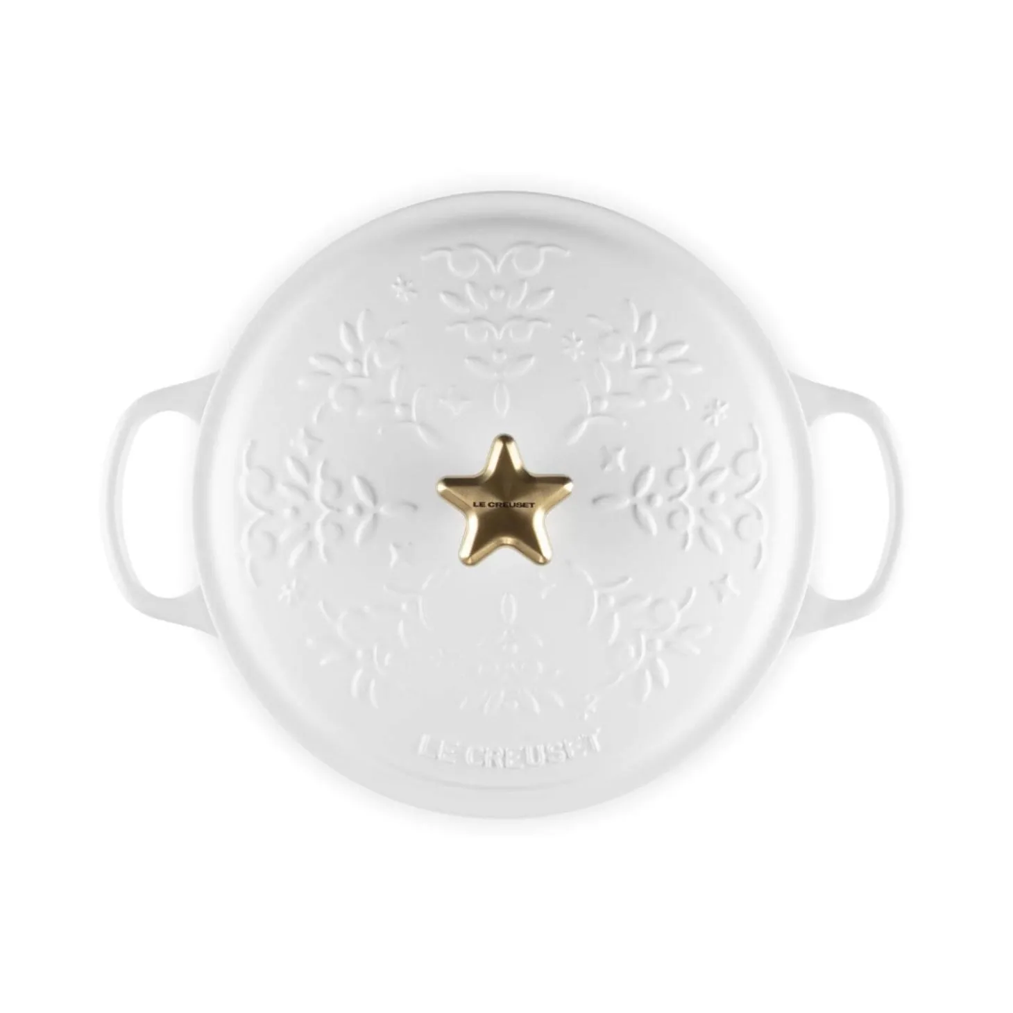 Le Creuset Signature Cast Iron 24cm Christmas Noel Casserole - Cotton