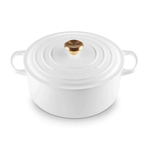 Le Creuset Signature Cast Iron 28cm Round Casserole - White