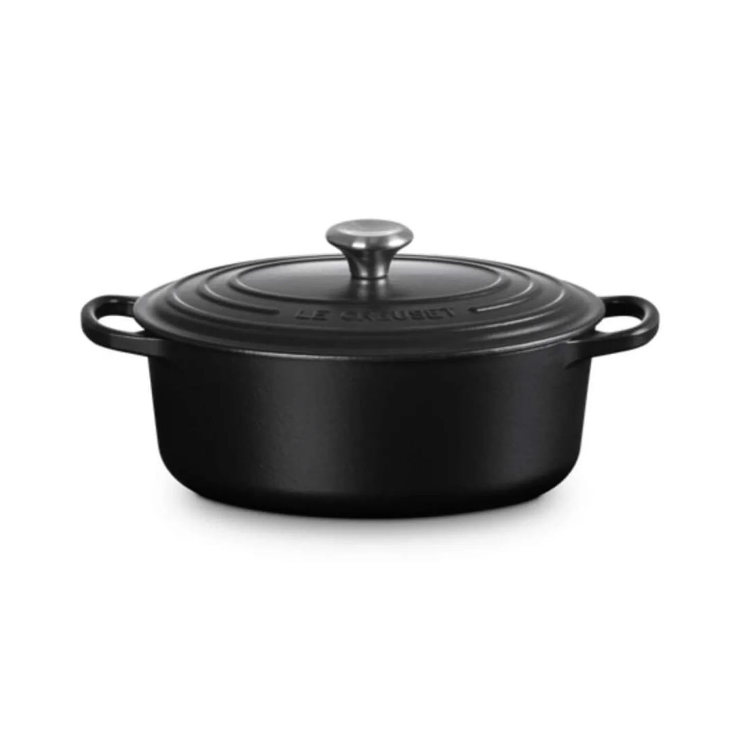 Le Creuset Signature Cast Iron 27cm Oval Casserole - Satin Black