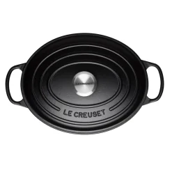 Le Creuset Signature Cast Iron 27cm Oval Casserole - Satin Black