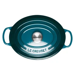 Le Creuset Signature Cast Iron 27cm Oval Casserole - Deep Teal