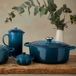 Le Creuset Signature Cast Iron 27cm Oval Casserole - Deep Teal