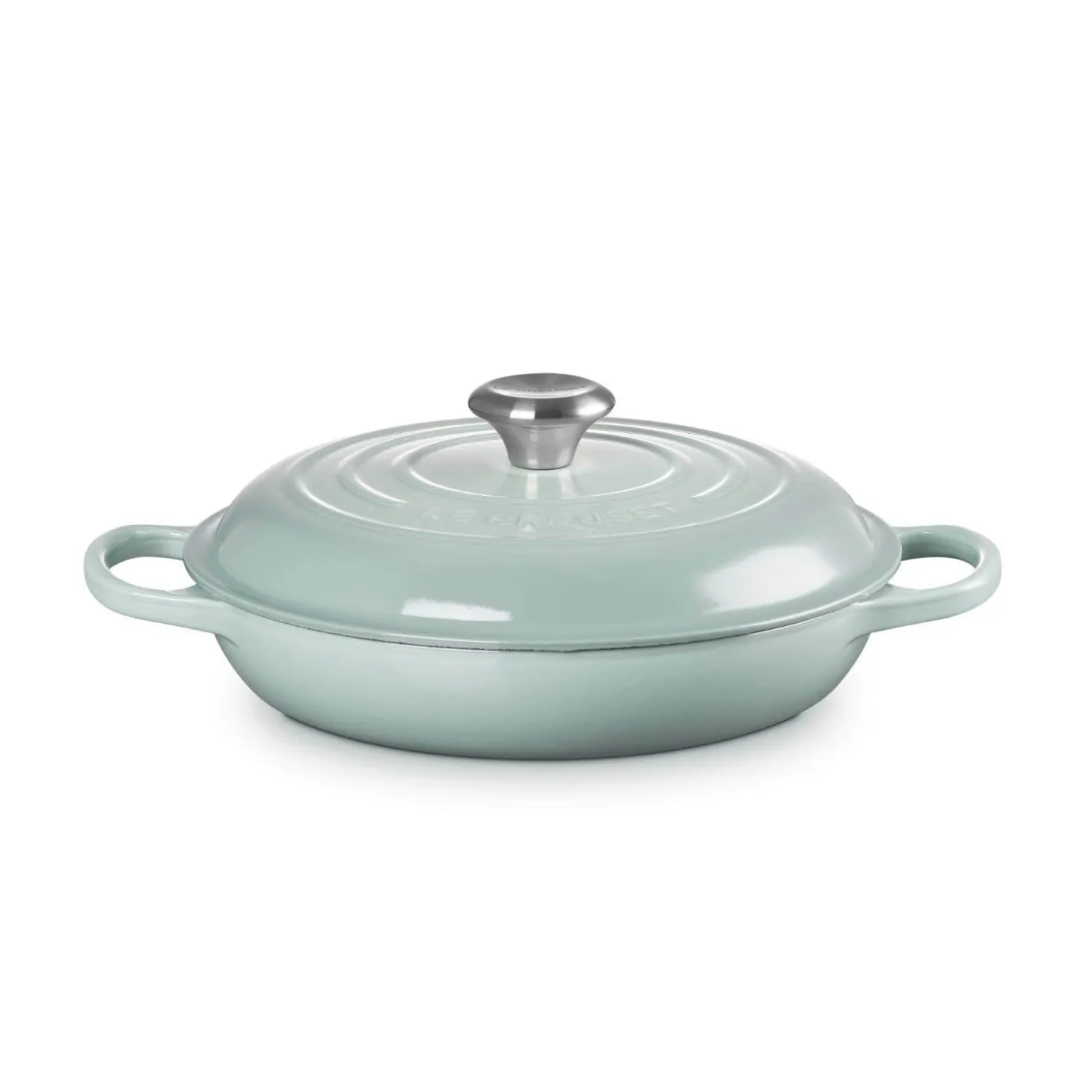 Le Creuset Signature Cast Iron 26cm Shallow Casserole - Sea Salt