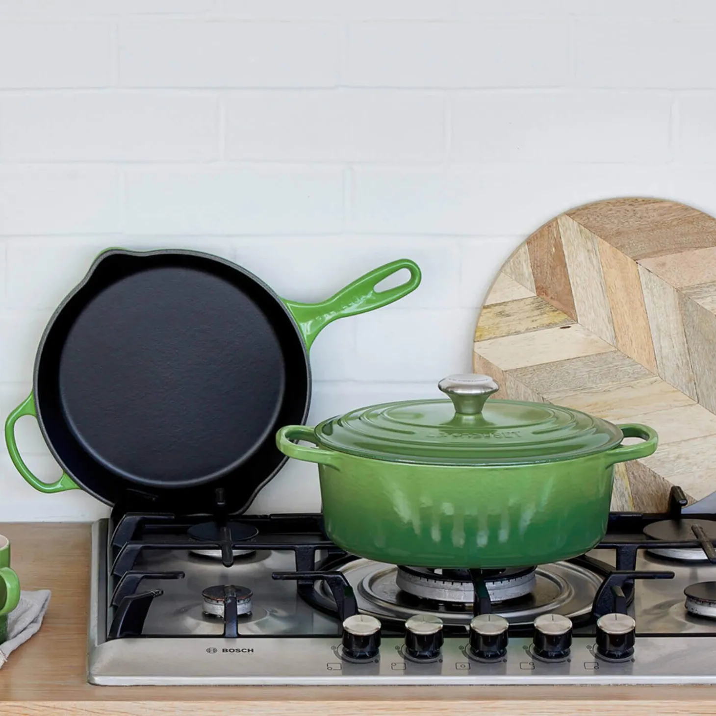 Le Creuset Signature Cast Iron 27cm Oval Casserole - Bamboo Green