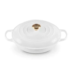 Le Creuset Signature Cast Iron 30cm Shallow Round Casserole - White