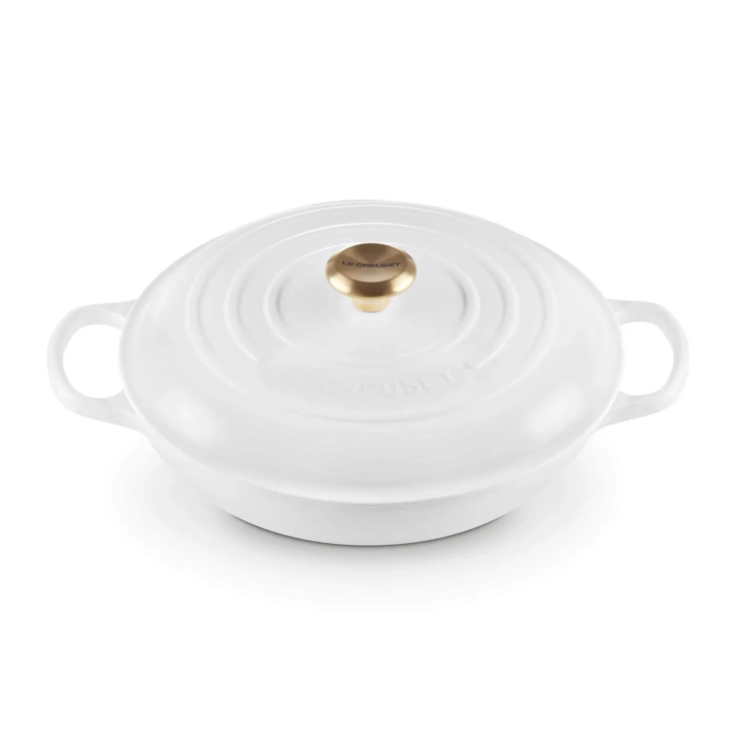 Le Creuset Signature Cast Iron 30cm Shallow Round Casserole - White