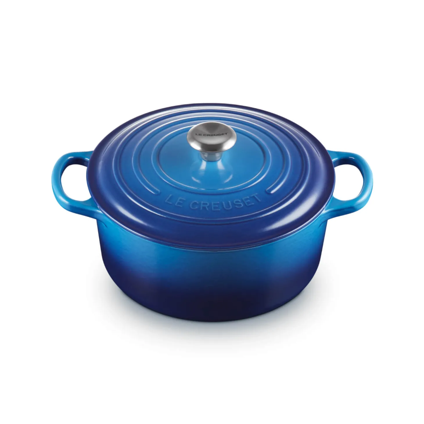 Le Creuset Signature Cast Iron 22cm Round Casserole - Azure