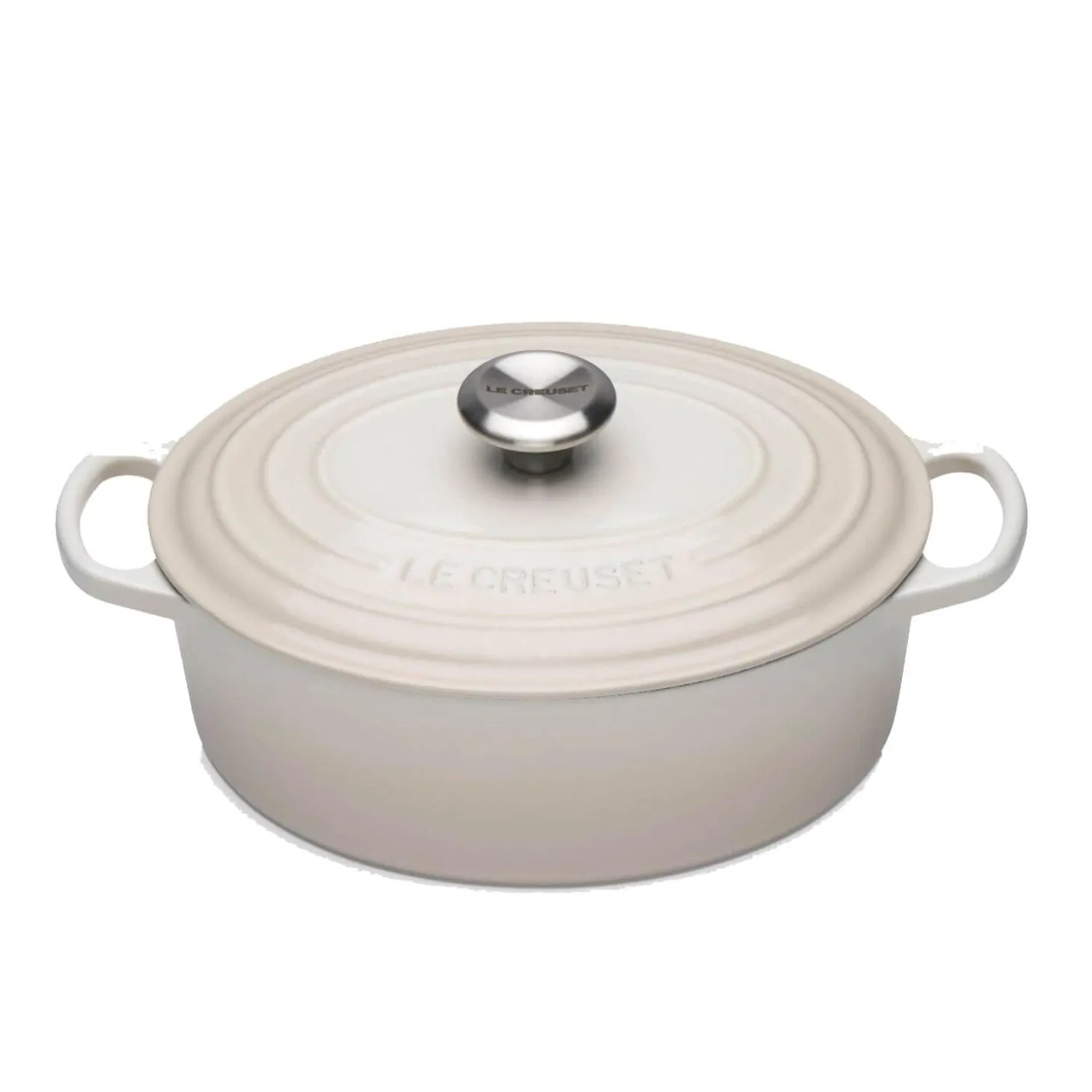 Le Creuset Signature Cast Iron 27cm Oval Casserole - Meringue