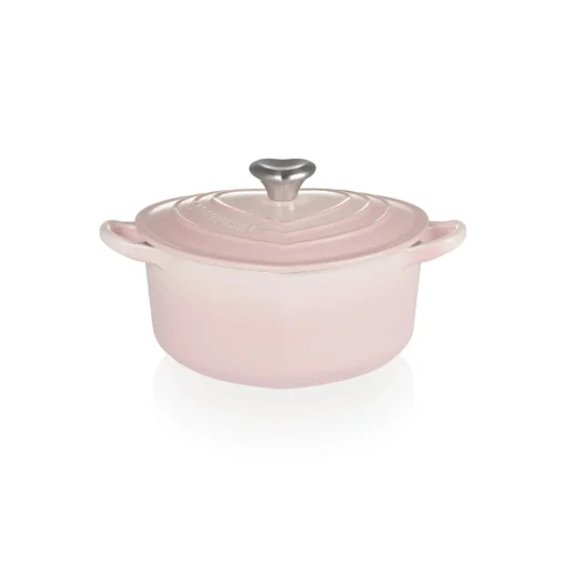 Le Creuset Signature Cast Iron 1.9 Litre Heart Casserole - Shell Pink