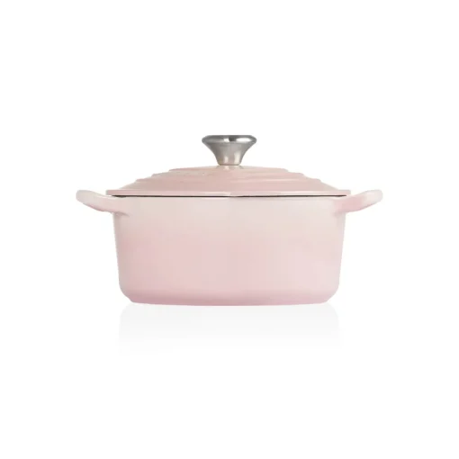 Le Creuset Signature Cast Iron 1.9 Litre Heart Casserole - Shell Pink