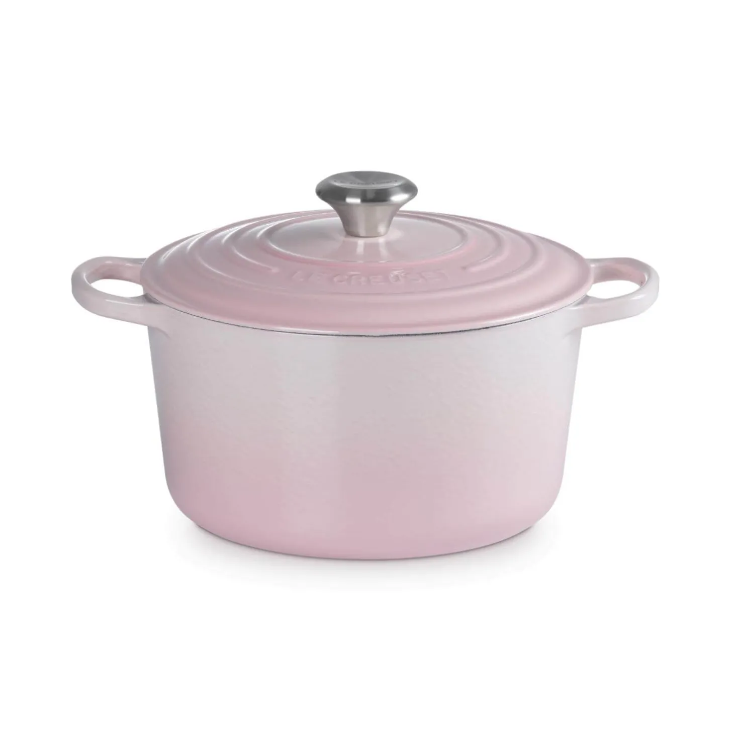 Le Creuset Signature Cast Iron 24cm Deep Round Casserole - Shell Pink