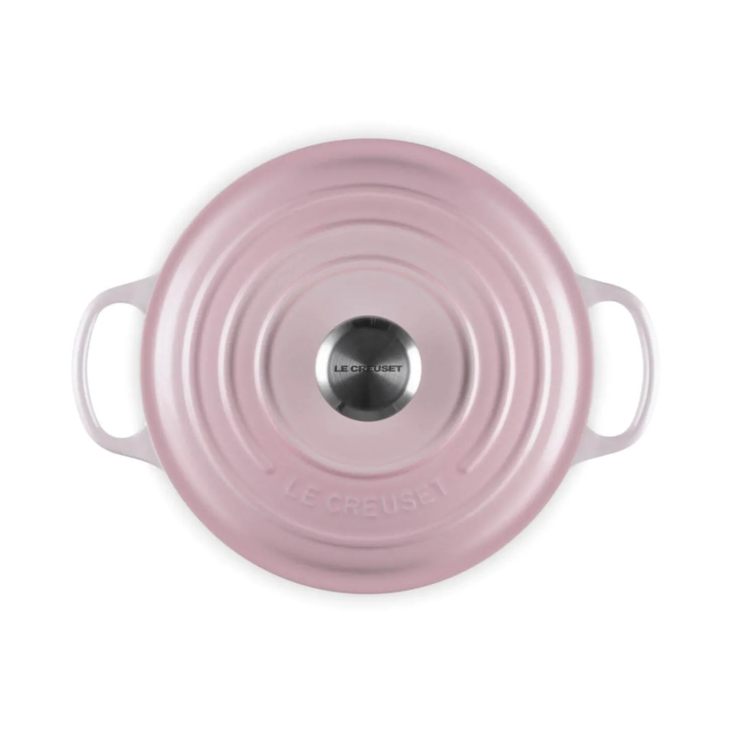 Le Creuset Signature Cast Iron 24cm Deep Round Casserole - Shell Pink
