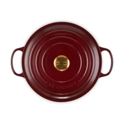 Le Creuset Signature Cast Iron 28cm Round Casserole - Garnet