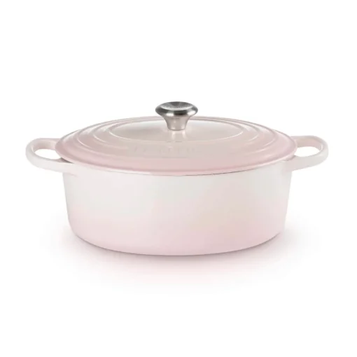 Le Creuset Signature Cast Iron 29cm Oval Casserole - Shell Pink