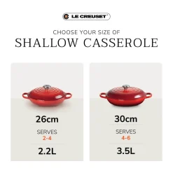 Le Creuset Signature Cast Iron 30cm Shallow Casserole - Sea Salt