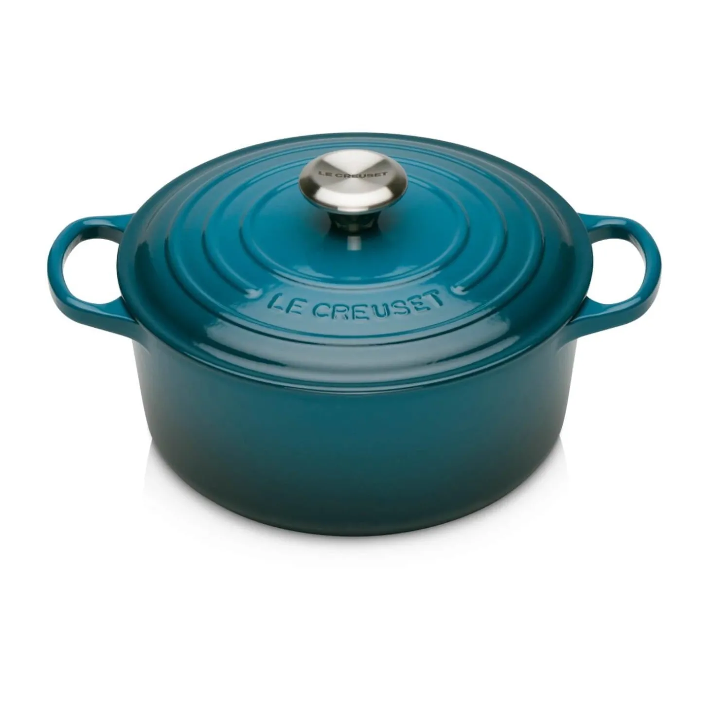 Le Creuset Signature Cast Iron 28cm Round Casserole - Deep Teal