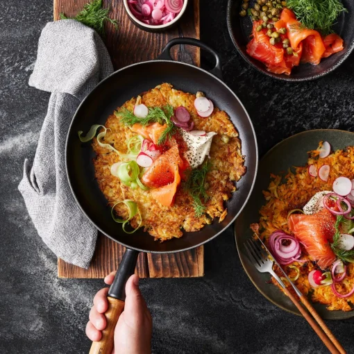 Le Creuset Signature Cast Iron 2 Piece Frying Pan Set - Satin Black