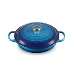 Le Creuset Signature Cast Iron 30cm Shallow Casserole - Azure