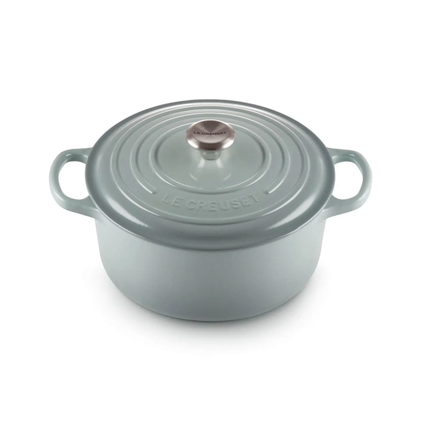 Le Creuset Signature 22cm Cast Iron Round Casserole - Sea Salt