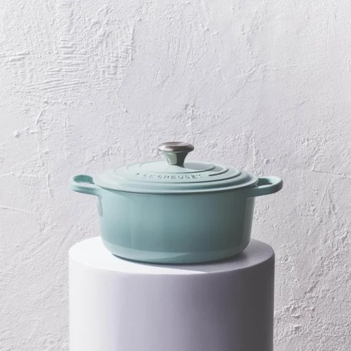 Le Creuset Signature 22cm Cast Iron Round Casserole - Sea Salt