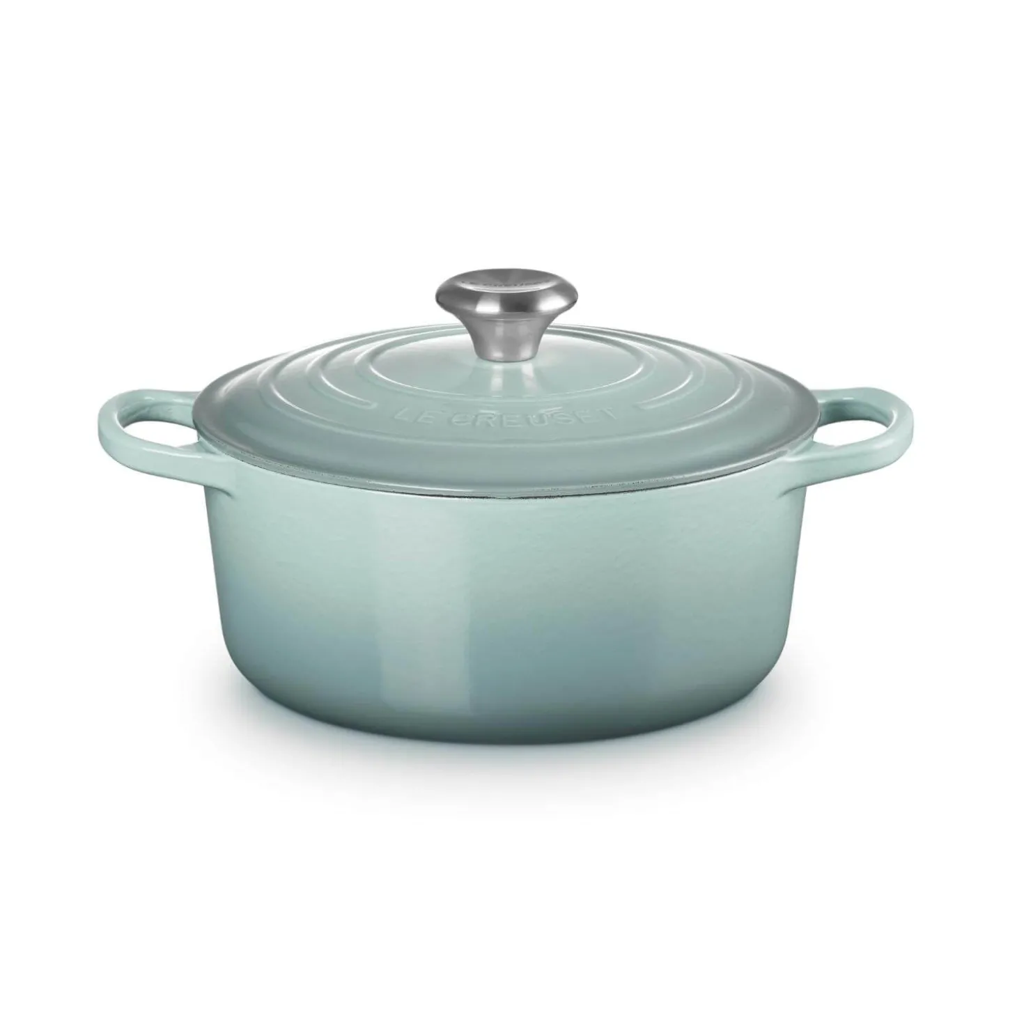 Le Creuset Signature 24cm Cast Iron Round Casserole - Sea Salt