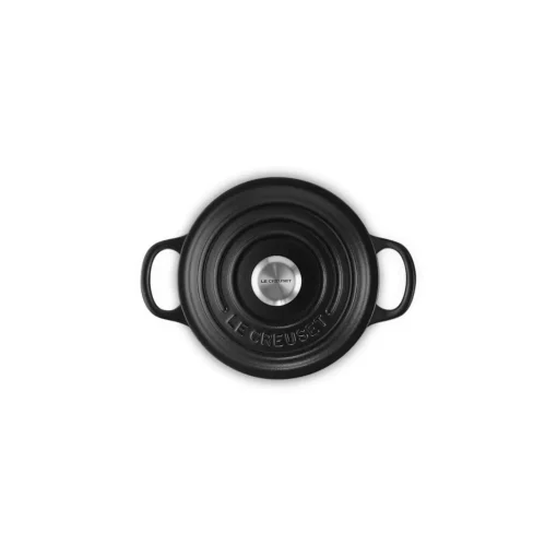 Le Creuset Signature 14cm Cast Iron Round Casserole - Satin Black