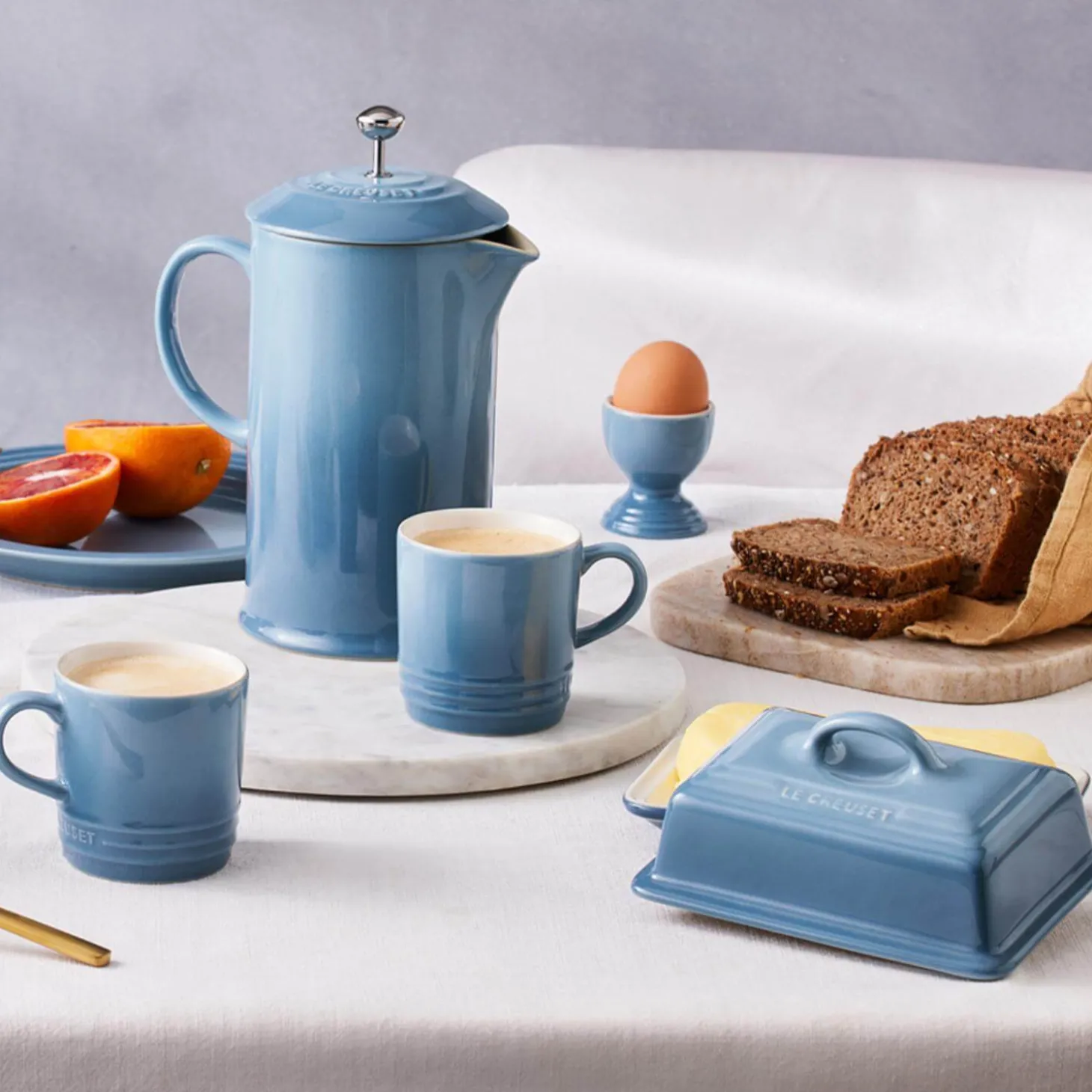 Le Creuset Stoneware Cafetiere - Chambray