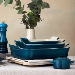 Le Creuset Stoneware Heritage 26cm Rectangular Deep Dish - Deep Teal