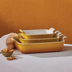 Le Creuset Stoneware Heritage 26cm Rectangular Deep  Dish - Nectar