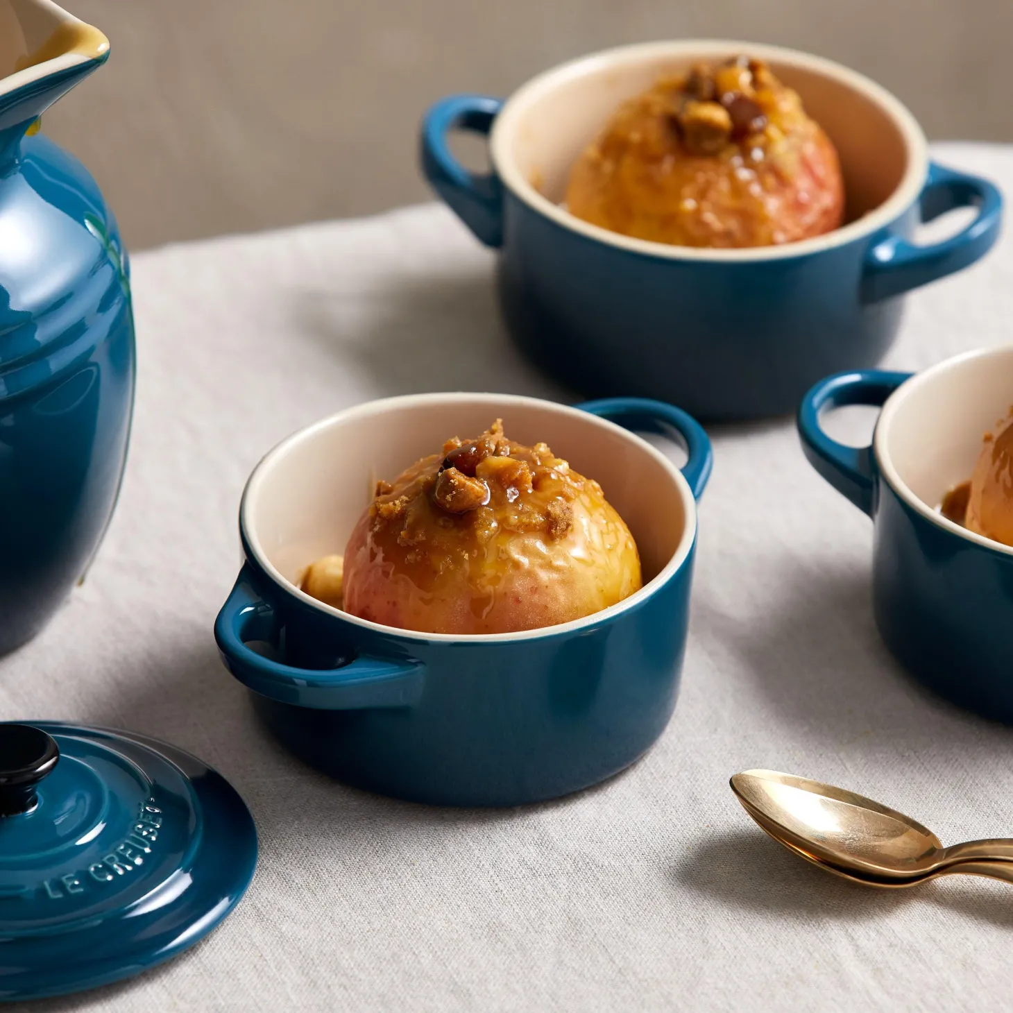 Le Creuset Stoneware Petite Round Casserole - Deep Teal