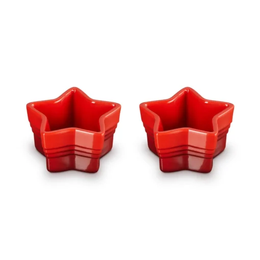Le Creuset Stoneware Set of 2 Star Ramekins - Cerise