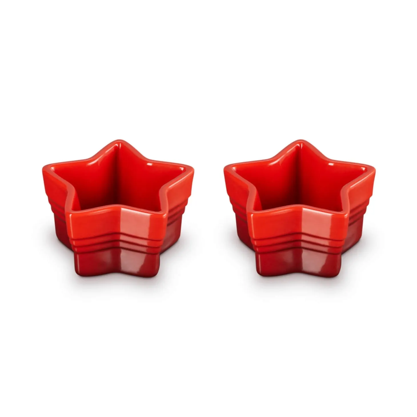 Le Creuset Stoneware Set of 2 Star Ramekins - Cerise