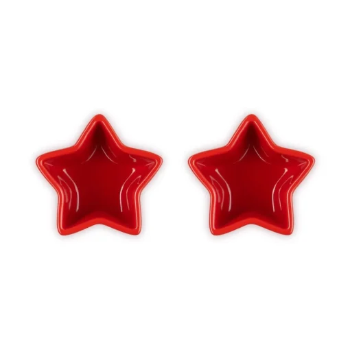 Le Creuset Stoneware Set of 2 Star Ramekins - Cerise