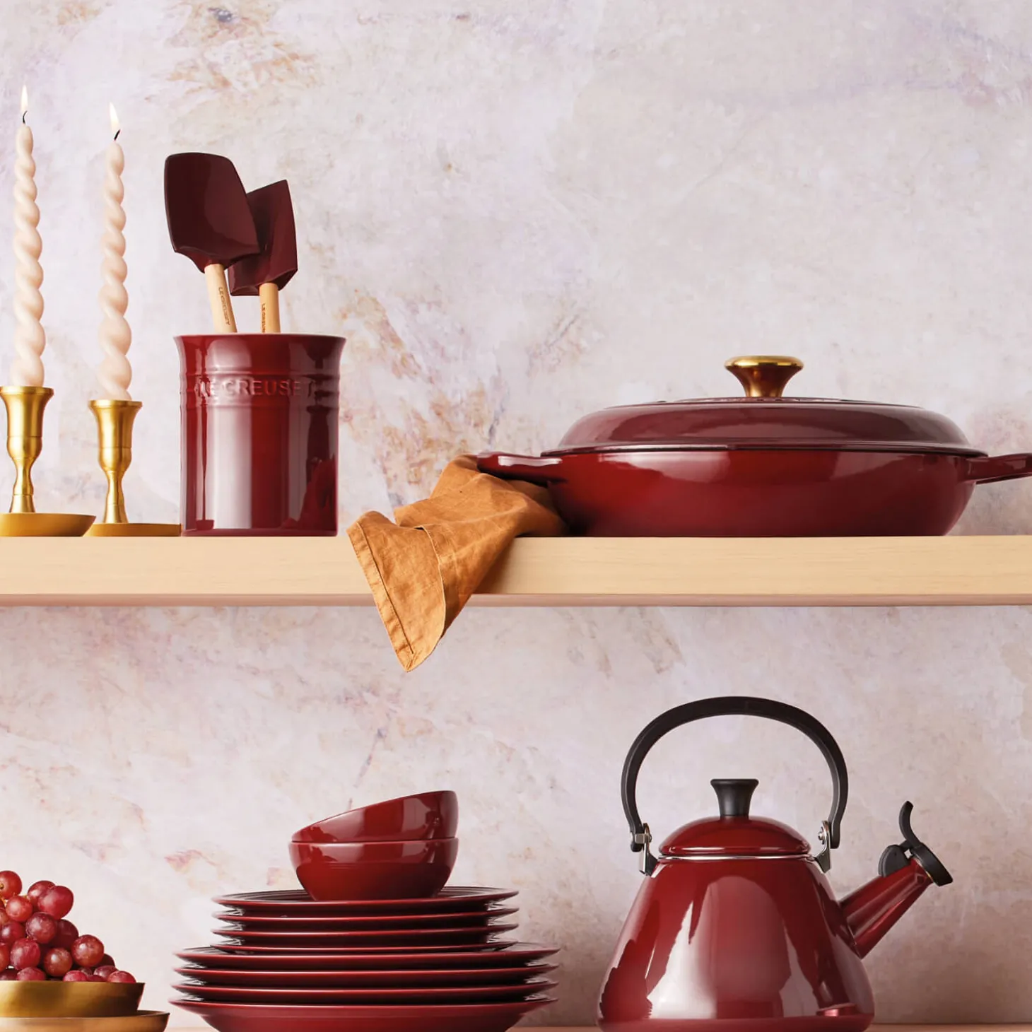 Le Creuset Stoneware Small Utensil Jar - Garnet