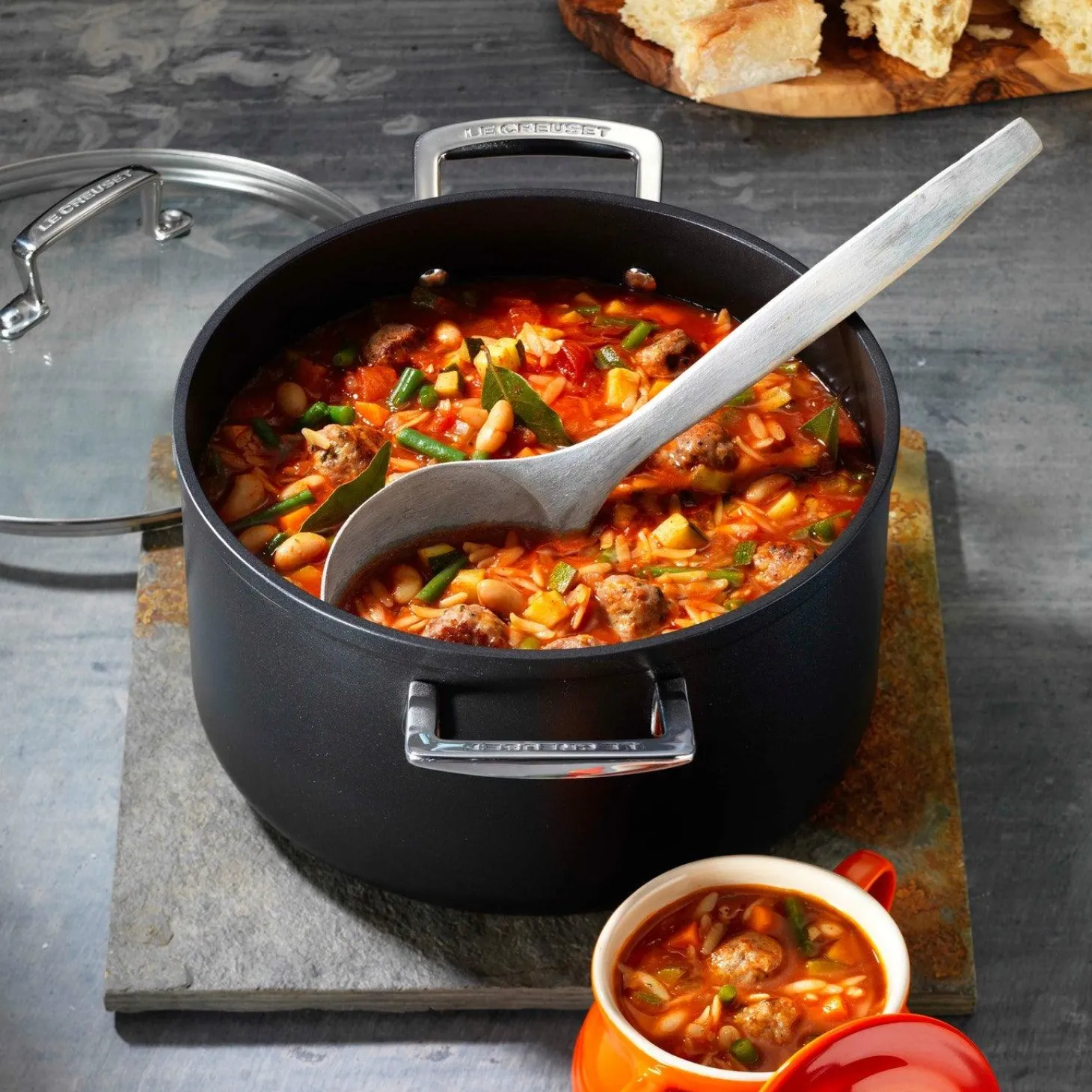 Le Creuset Toughened Non-Stick Deep Casserole - 18cm