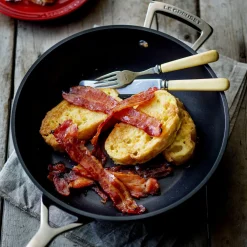 Le Creuset Toughened Non-Stick Deep Frying Pan With Helper Handle - 26cm