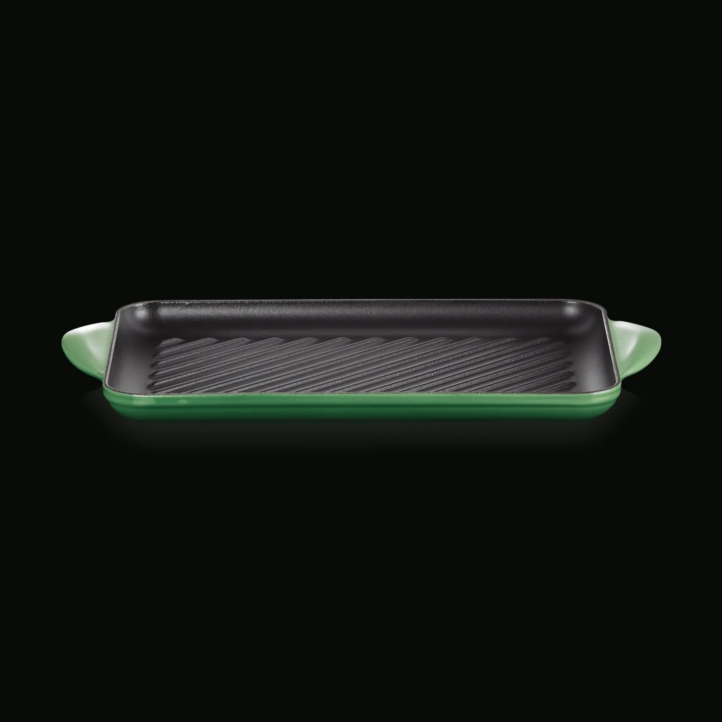 Le Creuset Traditional Cast Iron 32cm Rectangular Grill - Bamboo Green
