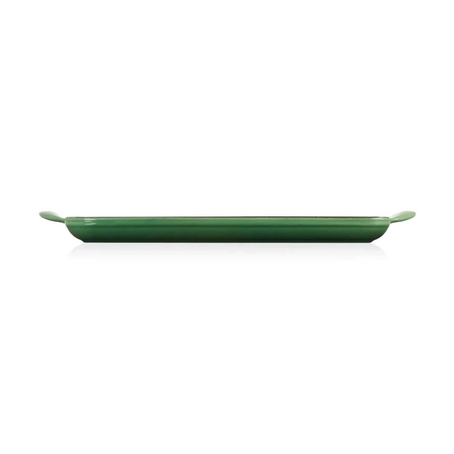 Le Creuset Traditional Cast Iron 32cm Rectangular Grill - Bamboo Green