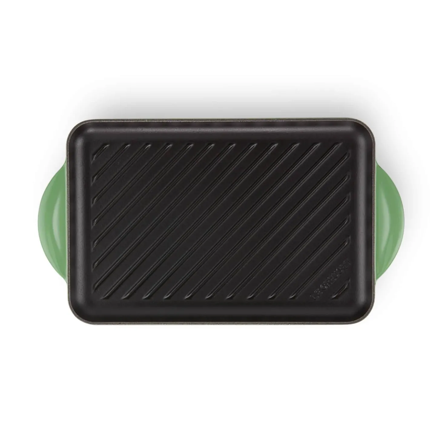 Le Creuset Traditional Cast Iron 32cm Rectangular Grill - Bamboo Green