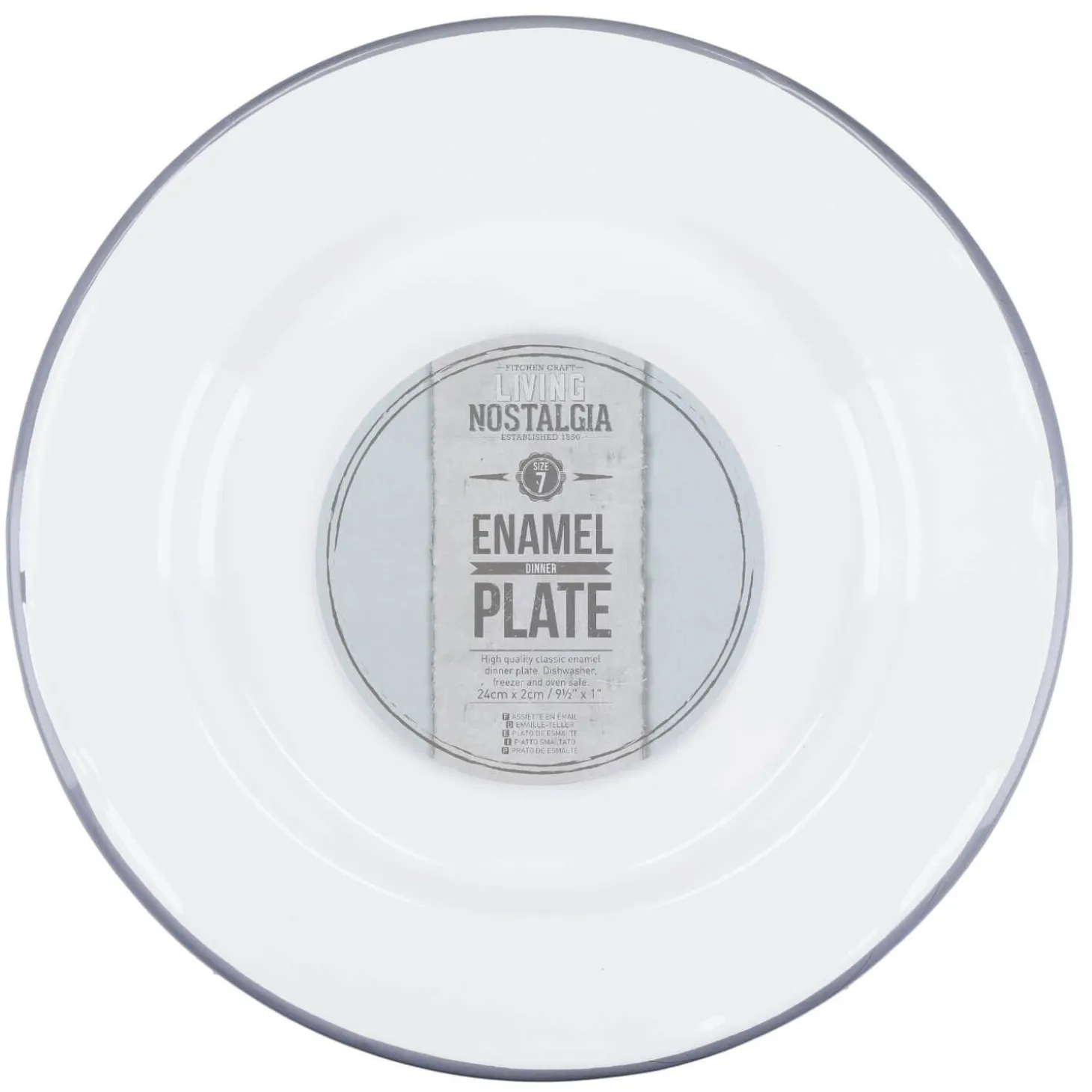 Living Nostalgia Enamel Dinner Plate - 24cm