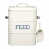 Living Nostalgia Feed Storage Tin - Cream