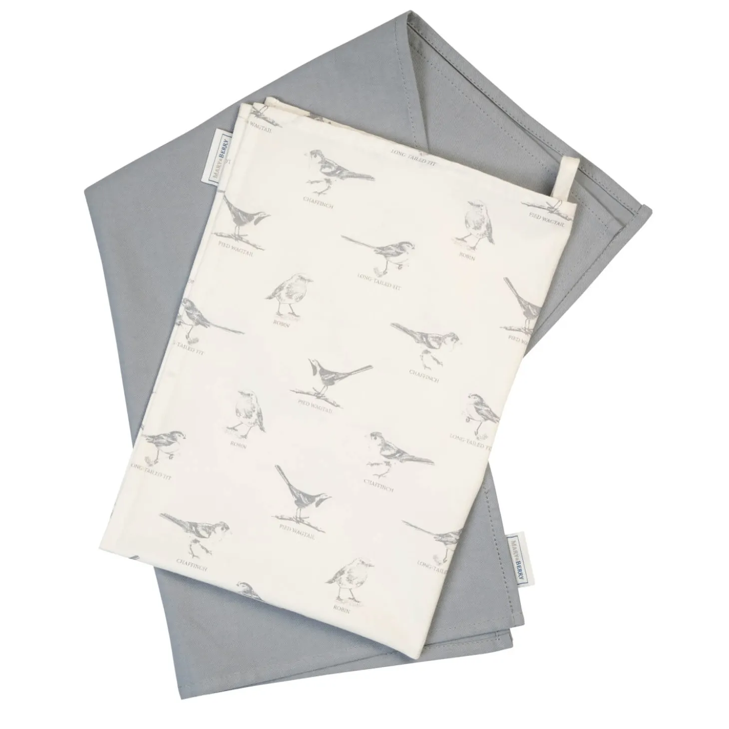 Mary Berry English Garden 100% Cotton 2 Piece Tea Towel Set - Birds