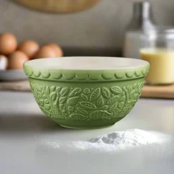 Mason Cash In The Forest 21cm Stoneware Mixing Bowl - Green, Hedgehog