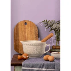 Mason Cash In The Forest 25cm Stoneware Batter Bowl - Cream, Owl