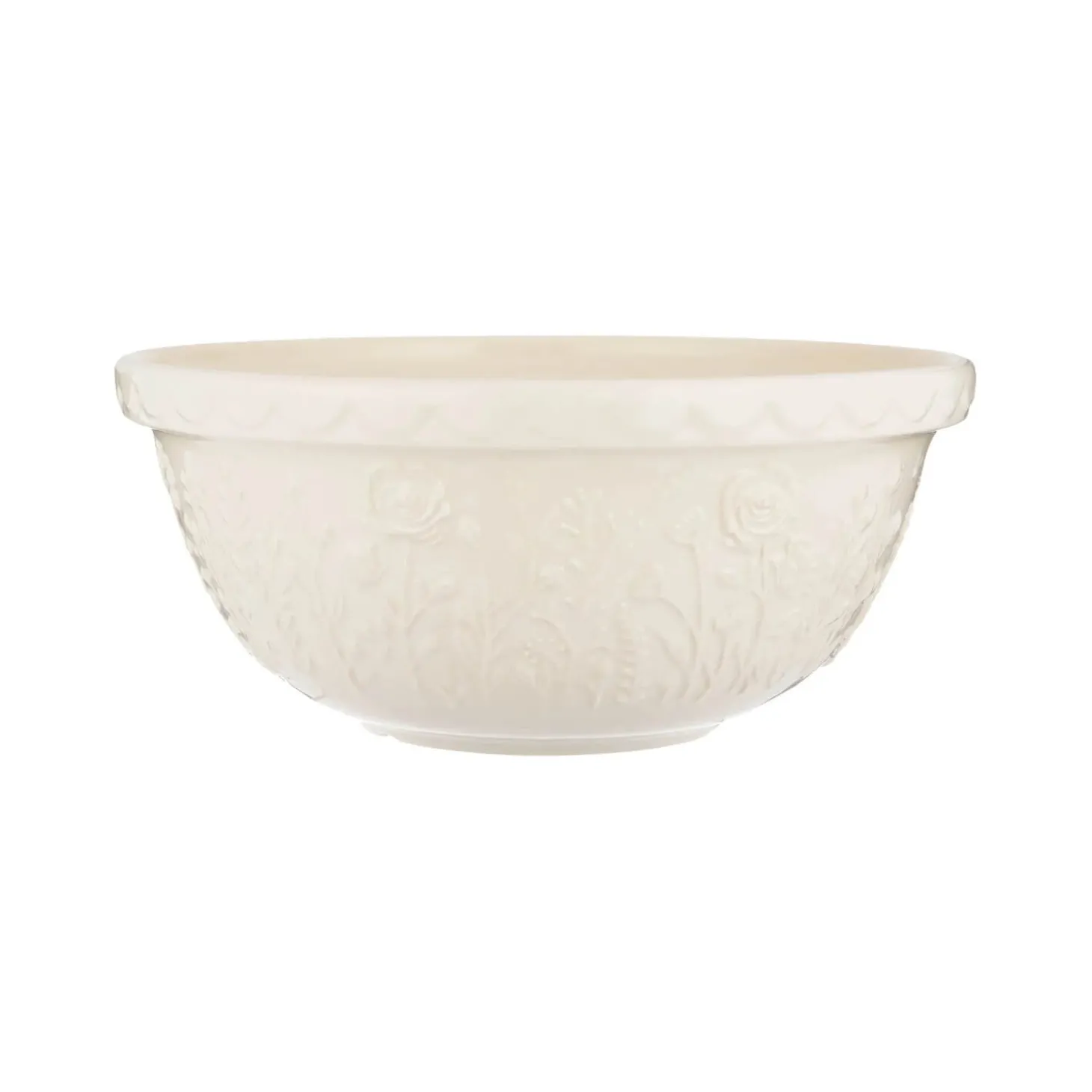 Mason Cash In The Meadow Rose 29cm Stoneware Mixing Bowl - Cream