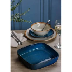 Mason Cash Reactive Blue Stoneware 24cm Square Roaster