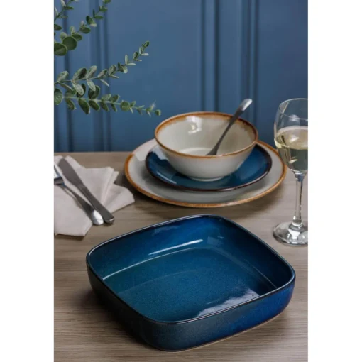 Mason Cash Reactive Blue Stoneware 24cm Square Roaster