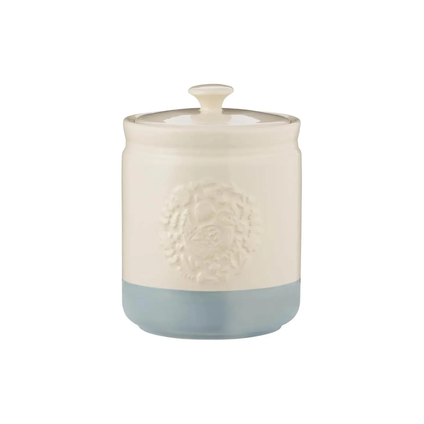 Mason Cash Stoneware Home To Roost 16cm x 11.5cm Storage Jar - Cream & Blue