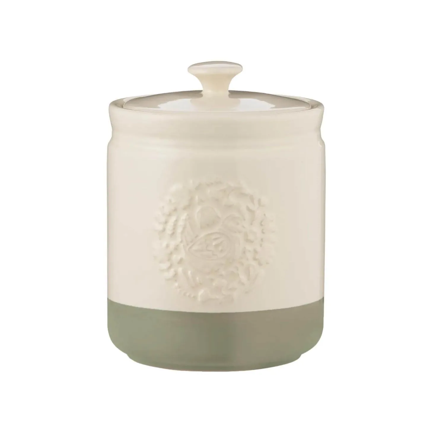 Mason Cash Stoneware Home To Roost 13cm x 19cm Large Storage Jar - Cream & Green