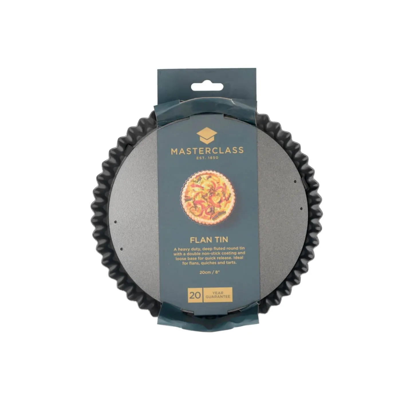 Masterclass Loose Base Fluted Flan Tin - 20cm